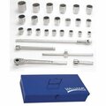 Williams Socket/Tool Set, 28 Pieces, 12-Point, 1 Inch Dr JHWWSX-28TB